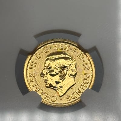 2026 Great Britain G£10 1/10oz 999.9 Gold NGC BU - additional view
