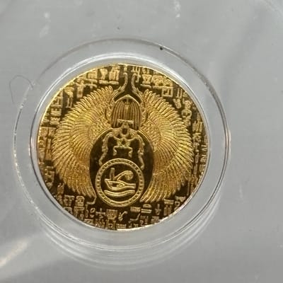 1/200oz .999 Gold Egyptian Scarab ICG MS70