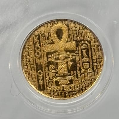 1/200oz .999 Gold Egyptian Scarab ICG MS70 - additional view