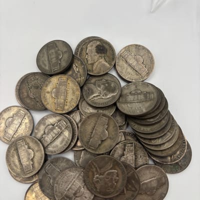 Under Spot 35% Silver Circulated War Nickel Random