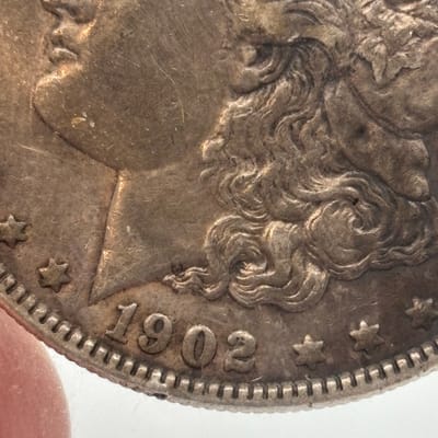1902 Morgan Silver Dollar 90% Silver Circulated - additional view