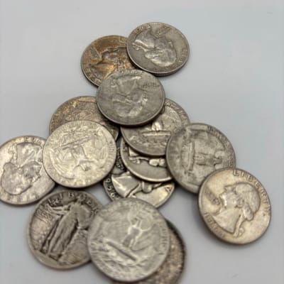 <Spot Pre 1965 Quarter 90% Silver Random Year