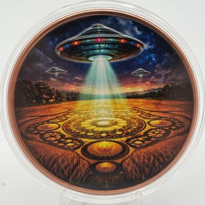 5oz AVDP Copper Colorized Alien Round in Capsule