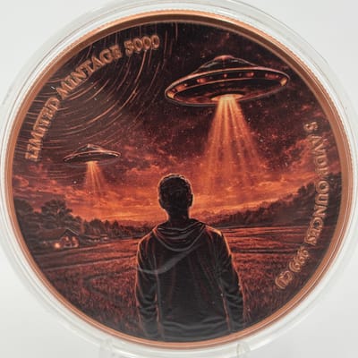 5oz AVDP Copper Colorized Alien Round in Capsule - additional view