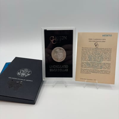 1884-CC Morgan Silver Dollar GSA W/Box&COA UNC