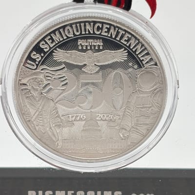 Disme Coins 2oz .999 Ag US 250 Anniv in Display - additional view
