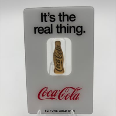 5g 999.9 Gold PAMP Coca-Cola 140 year Commemorativ