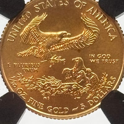 2012 G$5 American Gold Eagle 1/10 oz Gold NGC MS69 - additional view