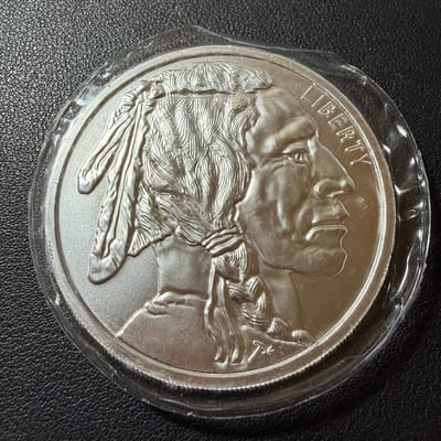 5 oz silver Buffalo round from SIlverTowne 999  - additional view