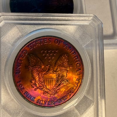 2007 American Silver Eagle Artificial Toned 1 oz  - additional view