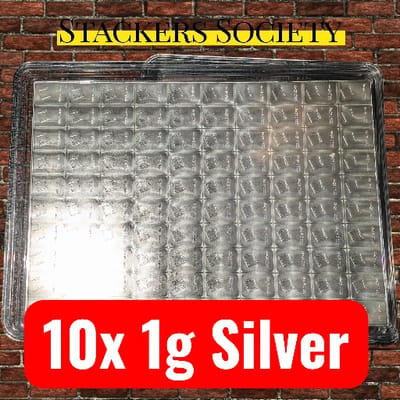 🚨 [AUCTION] 10x Valcambi Silver CombiBar – 1g