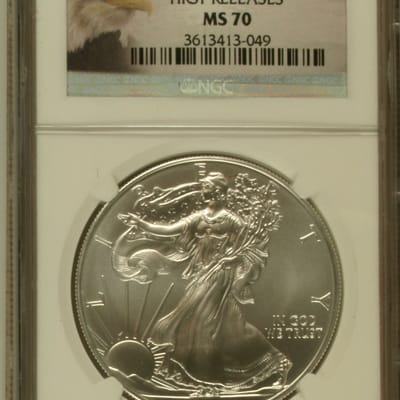 2012 American Silver Eagle S First Releases - MS70