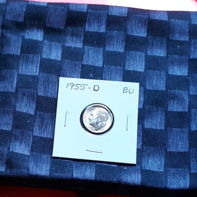 1955 D Roosevelt Dime - BU - Low Mint