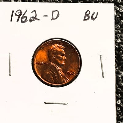 1962 - D Penny BU (Lincoln visible)