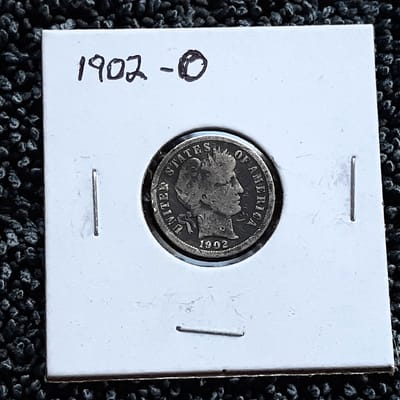 1902 - O - Barber Dime
