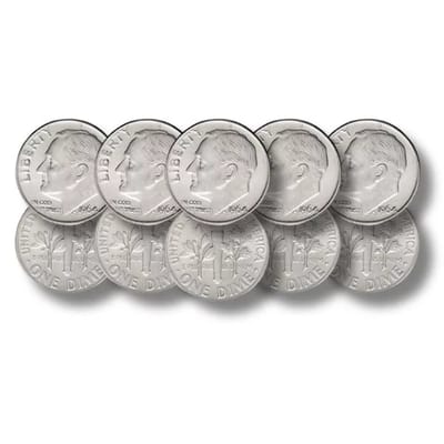$1.00 Face Value 90% Silver Dimes (Assorted) - additional view