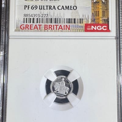 2025 Alderney £5 Una & the Lion Platinum Proof