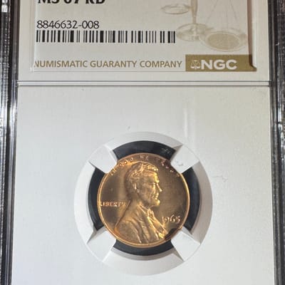 1965 Lincoln Memorial Cent – NGC MS67 RD