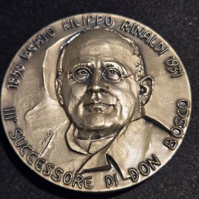 Vintage MABA Don Bosco Art Medal - Loose 60mm - additional view