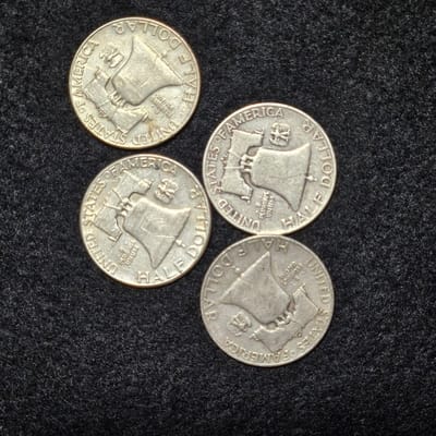 (1) Random Franklin Half Dollar 90% Asw .3616 - additional view