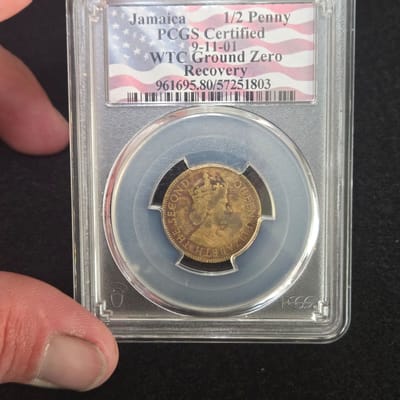 Jamaica 1/2P PCGS Certified 9-11-01 WTC GroundZero