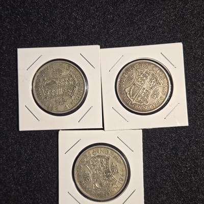 (3) Half Crown 50% ASW .68oz