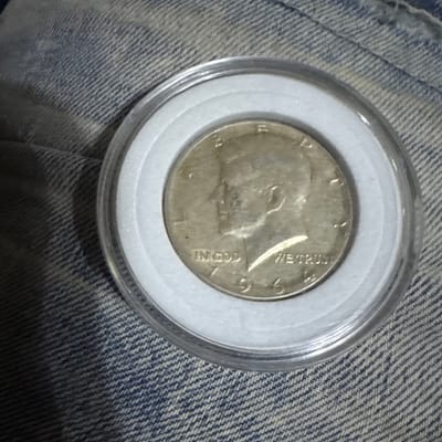 1964 jfk half dollar accented hair 