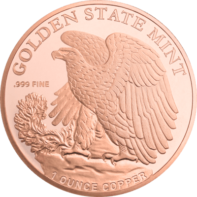 1 OZ COPPER ROUND WALKING LIBERTY - additional view