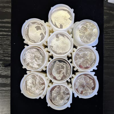 1 oz Silver Buffalo Rounds - Tube of 20