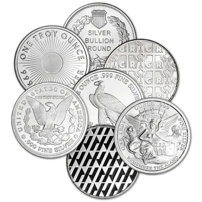  1 oz Silver Round .999 - Random Design - additional view