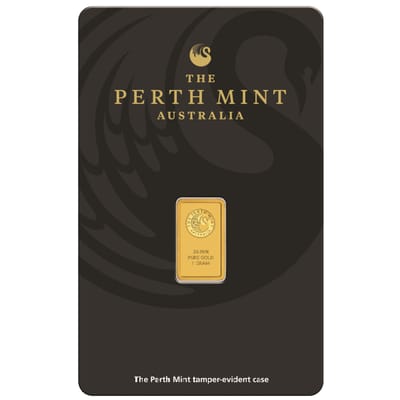 1 GRAM GOLD BAR PERTH MINT