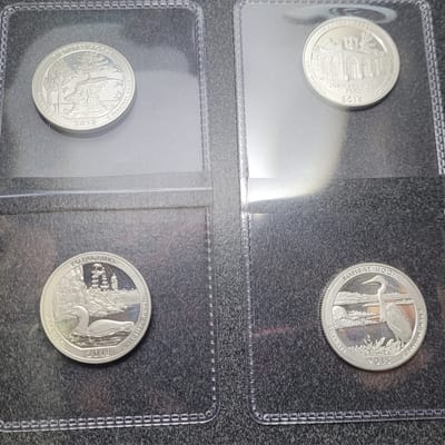 Four (4) 90% Silver Quarters
