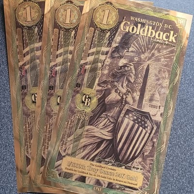 2026 Washington DC Goldbacks (x3)