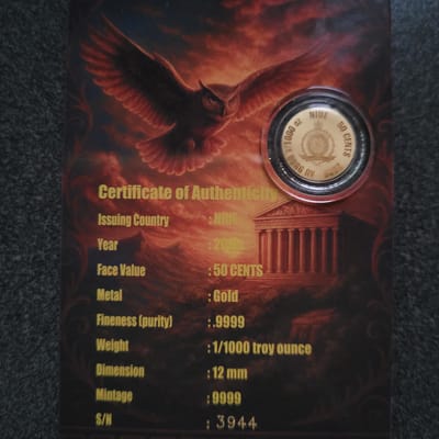 ATHENA - 1/1000th .9999 gold - additional view