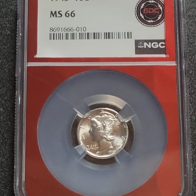 1943 Mercury Dime - MS 66