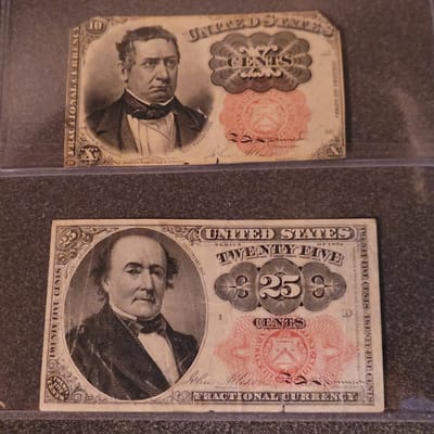 U.S. Fractional Currency: 1874 10¢ & 25¢ Notes 