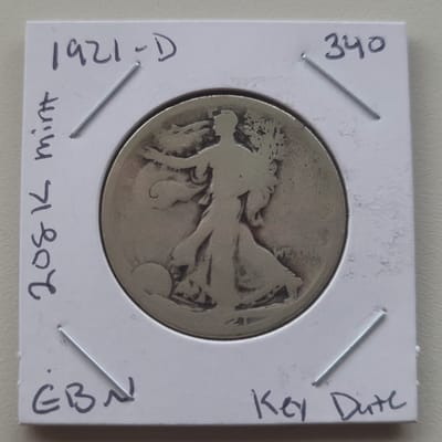 1921-D Walking Liberty Half Dollar