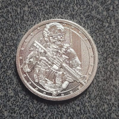 1/10th ozt .999 fine silver - American Fighter - additional view