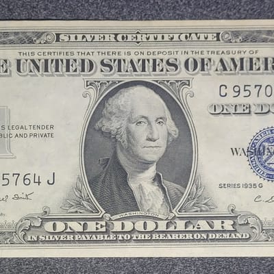 1935-G $1 Silver Certificate – GEM. Crisp. Unc. - additional view