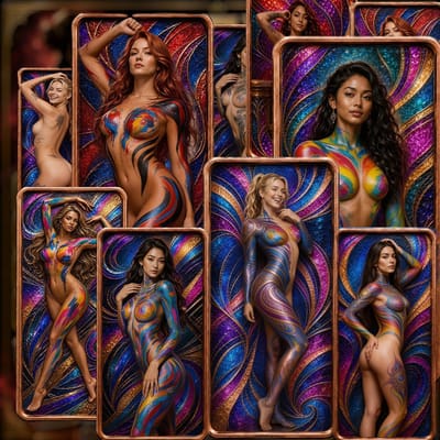 COMING 1oz Silver Super Chase Body Painted Girls - additional view