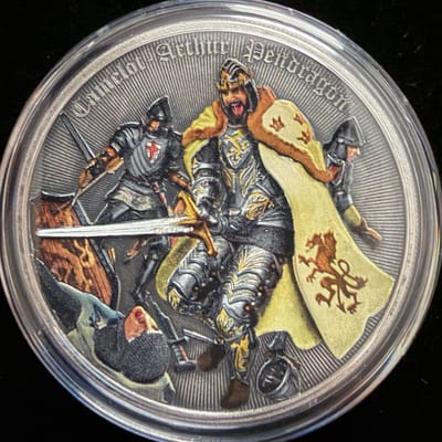 2023 Arthur Pendragon 1 oz .9999 Silver Antique