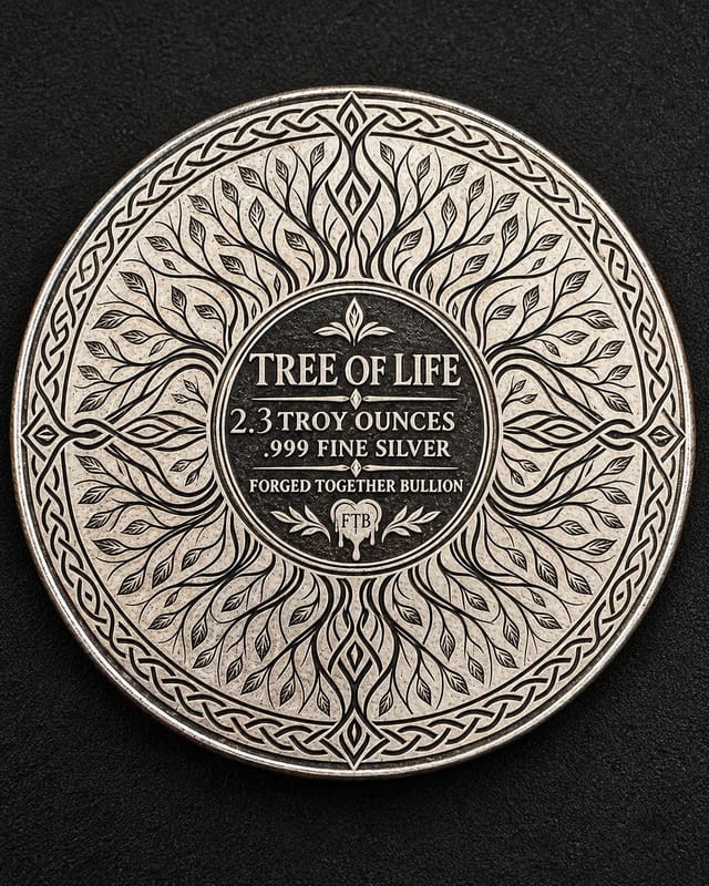 FTB Tree of Life 2+ Troy Oz .999 Silver 2.5D Ultra High Relief Limited 25 - Image 5