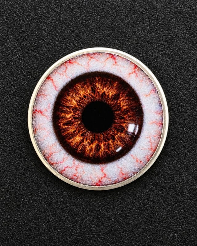 FTB Halloween 2026 Brown Eyeball 1/2 Ozt .999 Fine Silver Art Round - Image 1