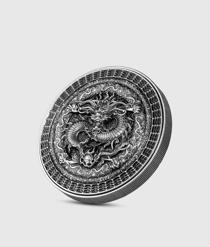 The Forbidden Dragon 1oz 999 Fine Silver Coin 5000 Francs CFA 2023 - Image 3