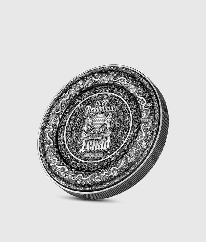 The Forbidden Dragon 1oz 999 Fine Silver Coin 5000 Francs CFA 2023 - Image 6