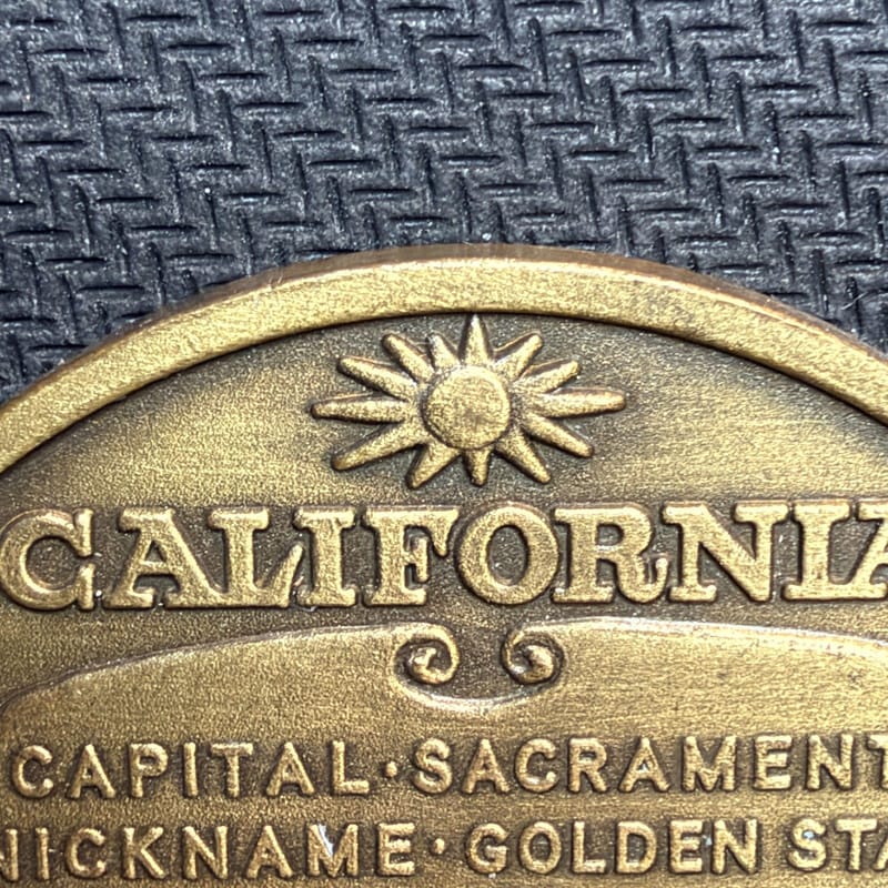 California Non-Local Statehood Capital Gold Panning Medal Token 00892 - Image 6