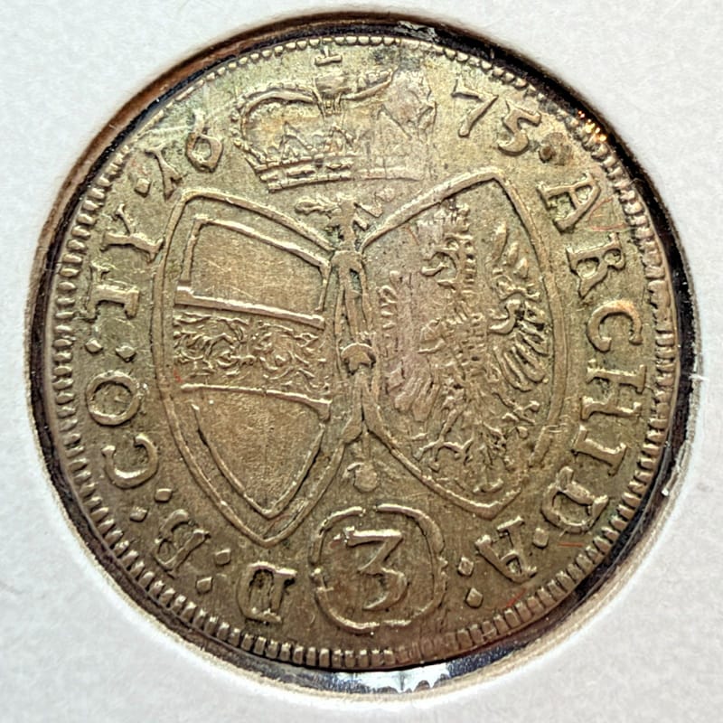1675 Austria, Leopold I the Hogmouth, 3 Kreuzer, Silver - Image 2