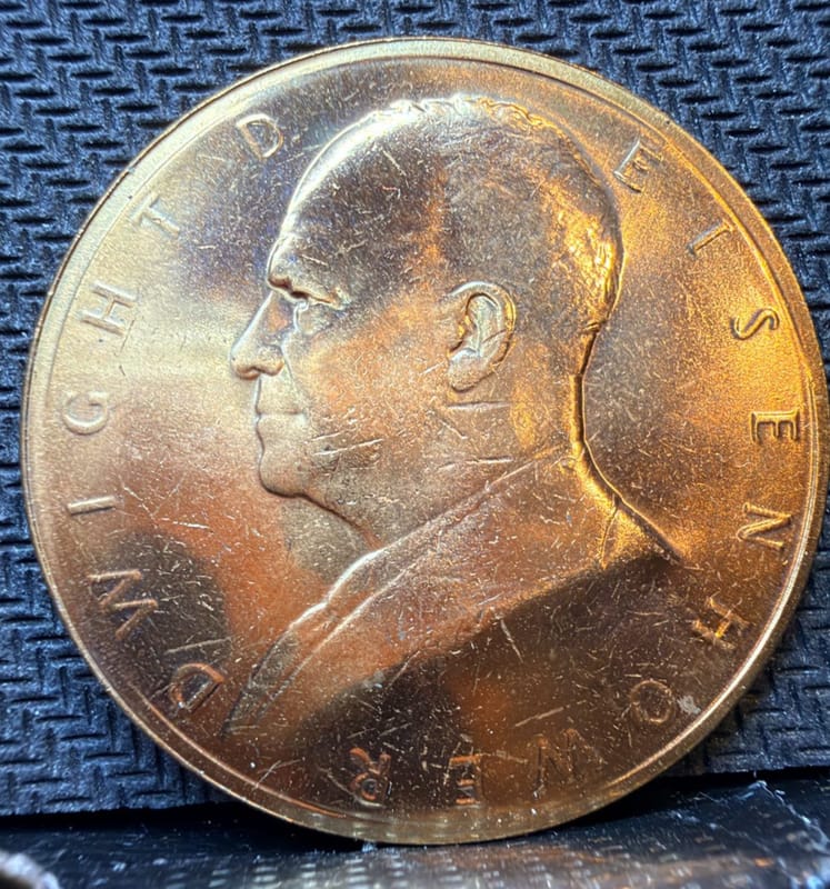 1953 Dwight D. Eisenhower Inauguration Commemorative Bronze Coin Medal US MINT - Image 1