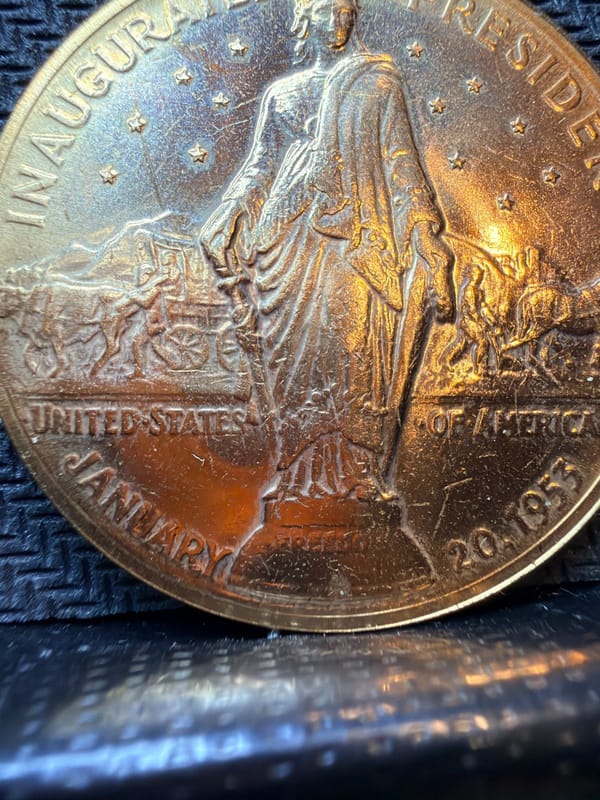 1953 Dwight D. Eisenhower Inauguration Commemorative Bronze Coin Medal US MINT - Image 3