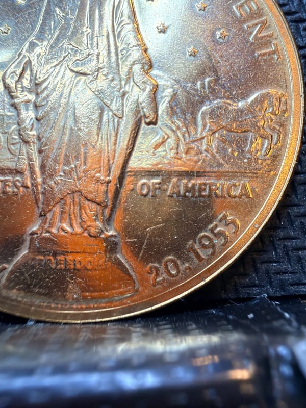 1953 Dwight D. Eisenhower Inauguration Commemorative Bronze Coin Medal US MINT - Image 4